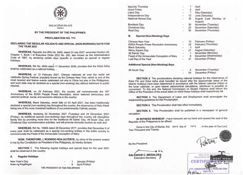 PROCLAMATION NO. 11 Series of .
